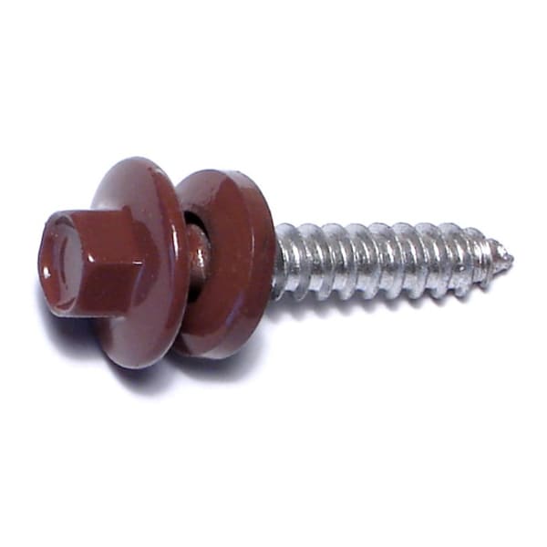 Buildright Self-Drilling Screw, #10 x 1 in, Painted Steel Flange Hex Head External Hex Drive, 3000 PK 09599 - main
